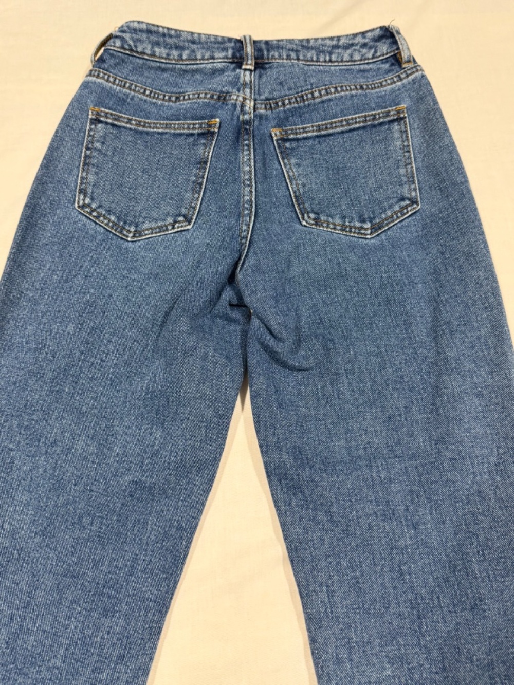 Pacsun High Rise Mom Buttonfly Distressed Jean Raw Hem Medium Wash Sz 22 - Picture 10 of 10